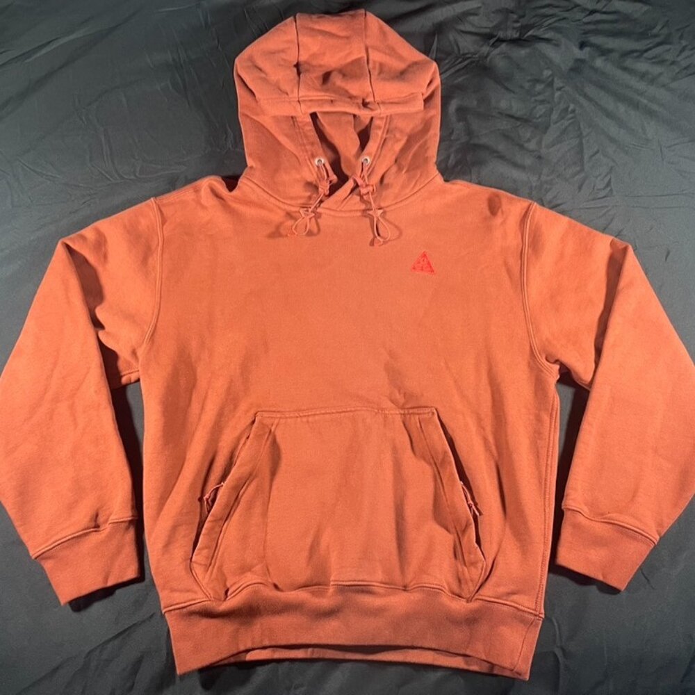 Nike ACG Therma-Fit Fleece Red/Orange Hoodie Mens US Size XS (CW4490-670)
